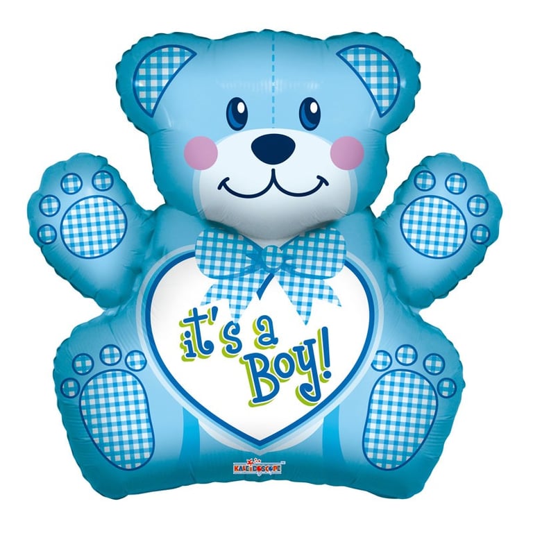 Baby Boy Bear Shaped Foil Balloon - Perfect for Baby Showers and Children s Parties Decoration