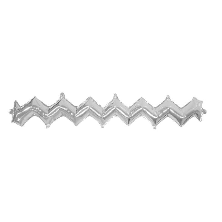 Silver Zig Zag Balloon Set (5-Pack) - Elegant Home Decor and Party Supplies