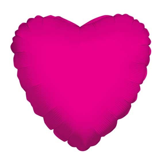 4 Inch Hot Pink Heart Shaped Balloon with Cup and Stick Party Decoration Accessory