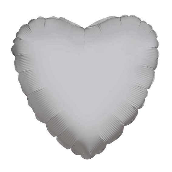 Silver Heart Balloon - Elegant Party Decoration and Wedding Supply