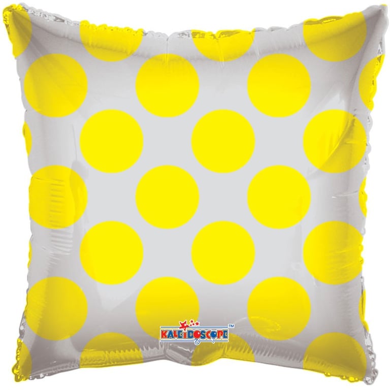 Yellow Polka Dot Clear View Balloon - Party Decorations, Home Decor and Birthday Celebrations