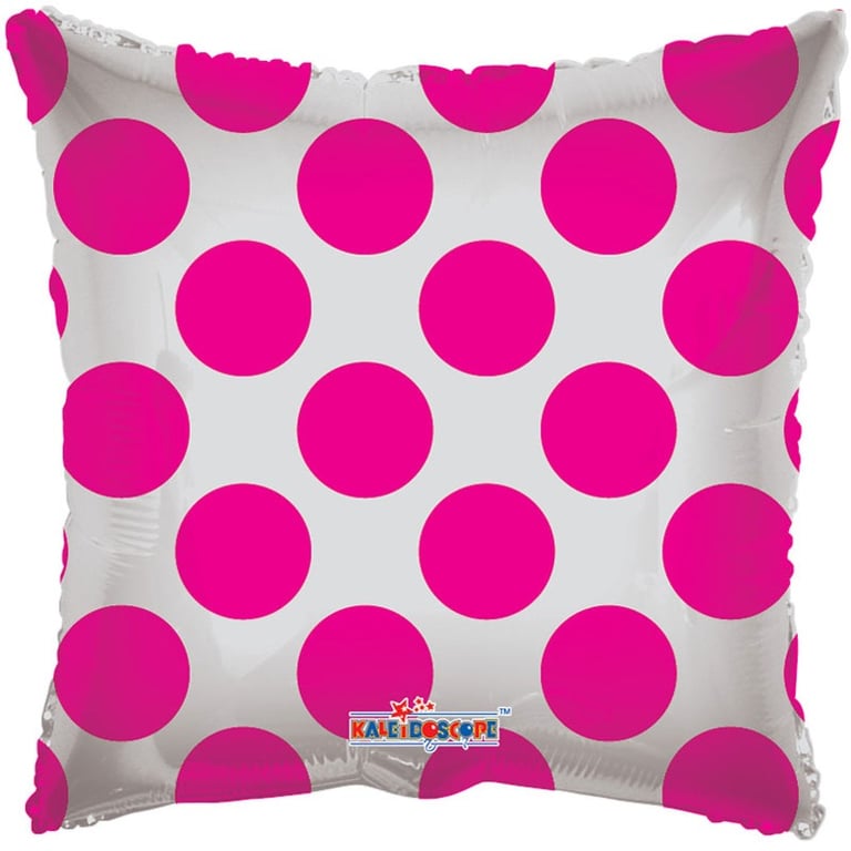 Hot Pink Polka Dot Clear View Balloon - Fashion Party Decorations