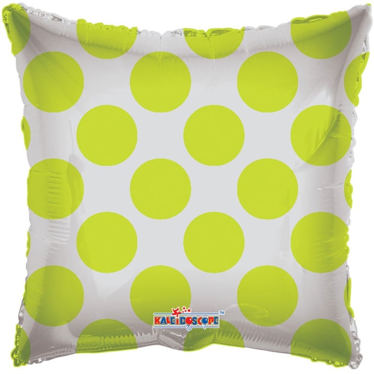 Lime Green Polka Dots Clear View Balloon - Perfect Party Decorations and Summer Events