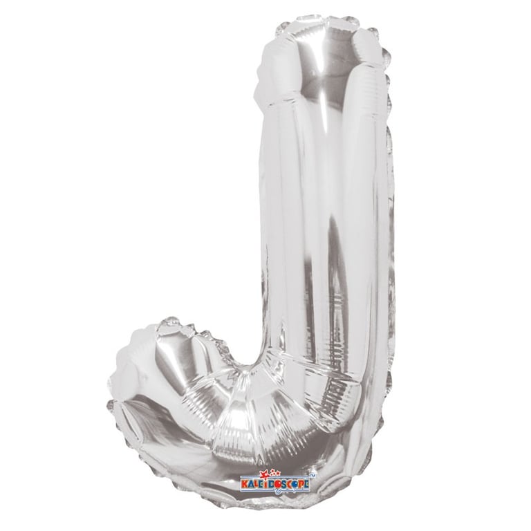 Silver 14 Letter J Balloon - Party Decoration and Home Decor Event Supply