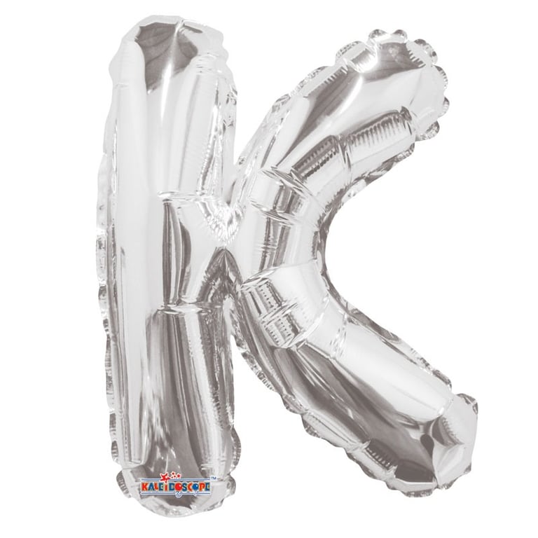 Silver 14 Letter K Balloon - Party Decoration and Home Decor Event Supply