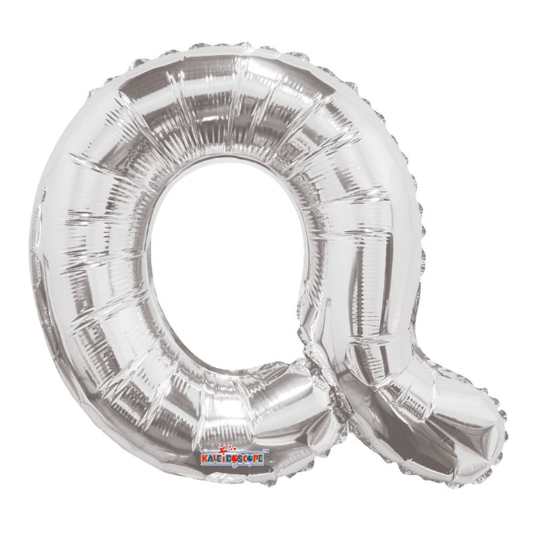 14 Silver Letter Q Balloon - Decorative Party Balloon for Events and Celebrations