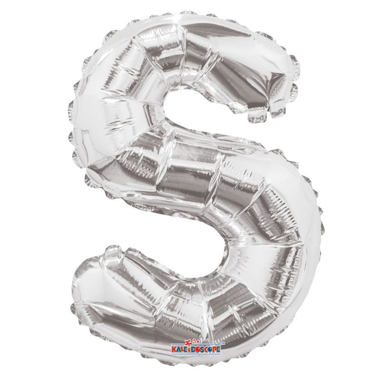 14 Silver Letter S Balloon - Elegant Event Decoration and Party Decor