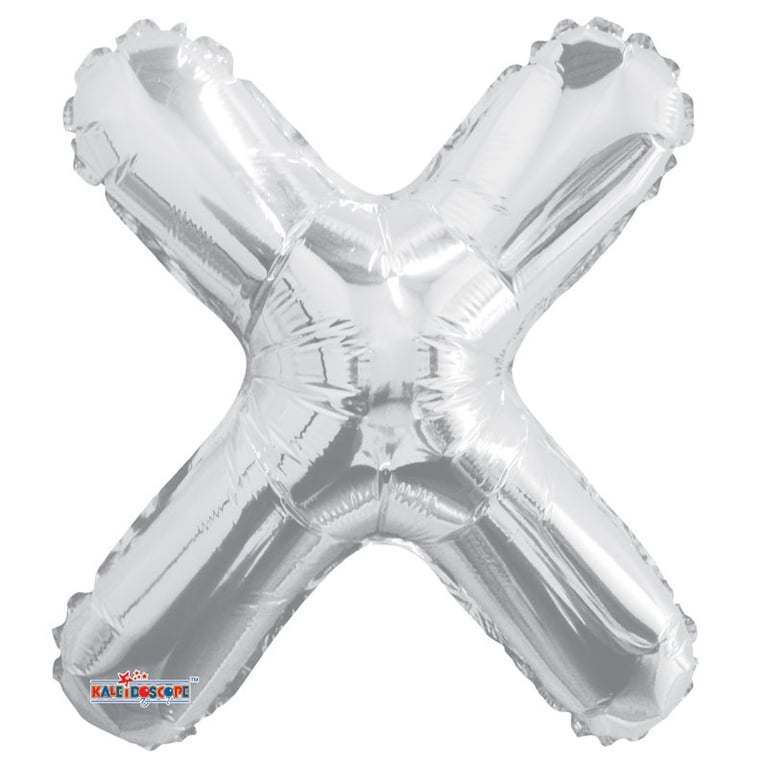14 Silver Letter X Balloon - Elegant Party Decoration for Home and Event Decor