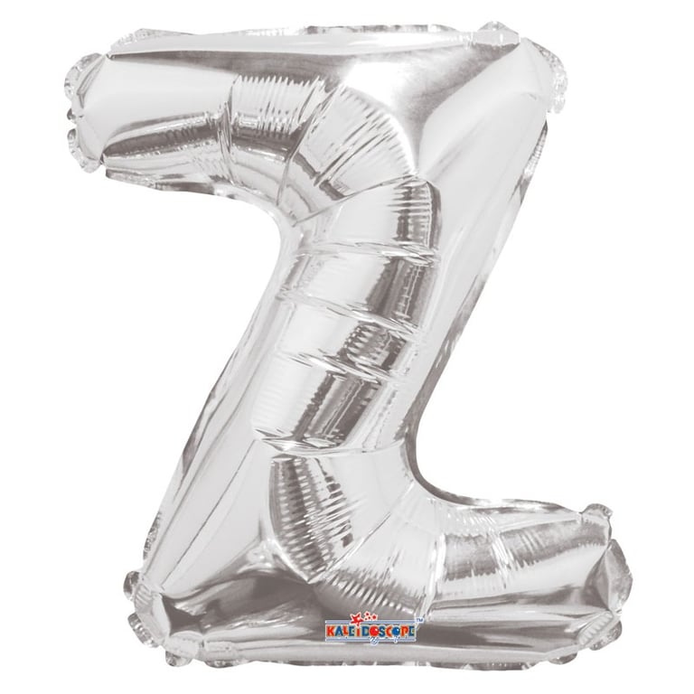 14 Silver Letter Z Balloon - Party Decoration and Home Decor Accessory