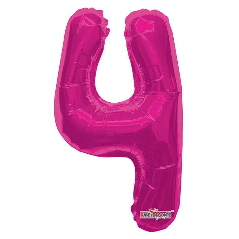 Hot Pink 14 Number 4 Party Balloon - Perfect Event Decoration and Home Decor