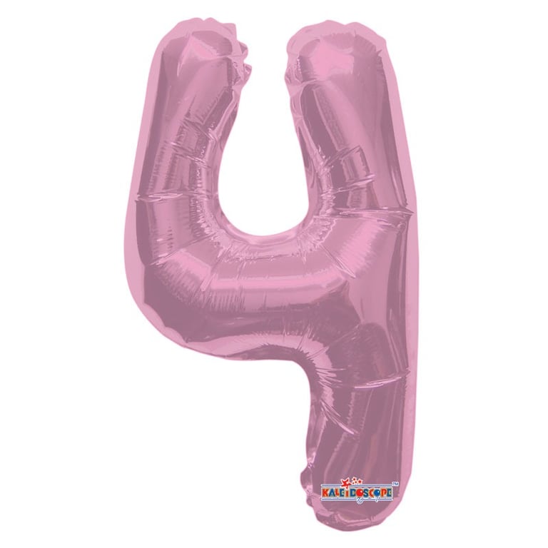 Light Pink Number 4 Party Balloon (14 inch) - Perfect Home Decoration or Birthday Gift
