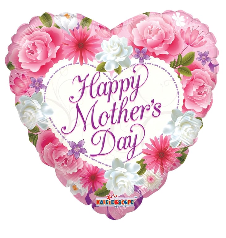 18 Inch Floral Happy Mothers Day Balloon - Perfect Decor for Mother s Day Celebrations