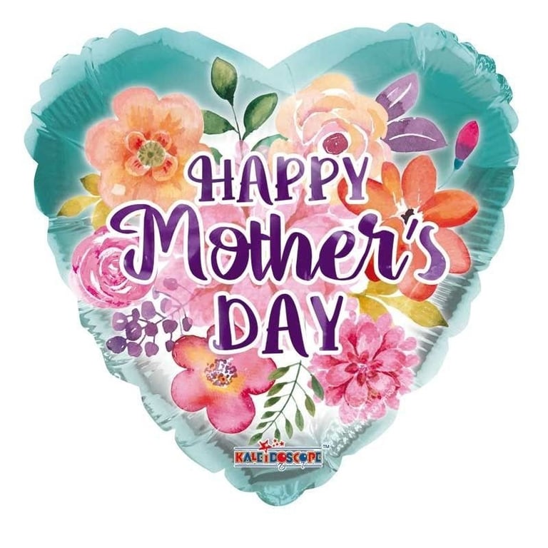 18 Inch Heart-Shaped Balloon - Happy Mother s Day Decoration and Party Supplies