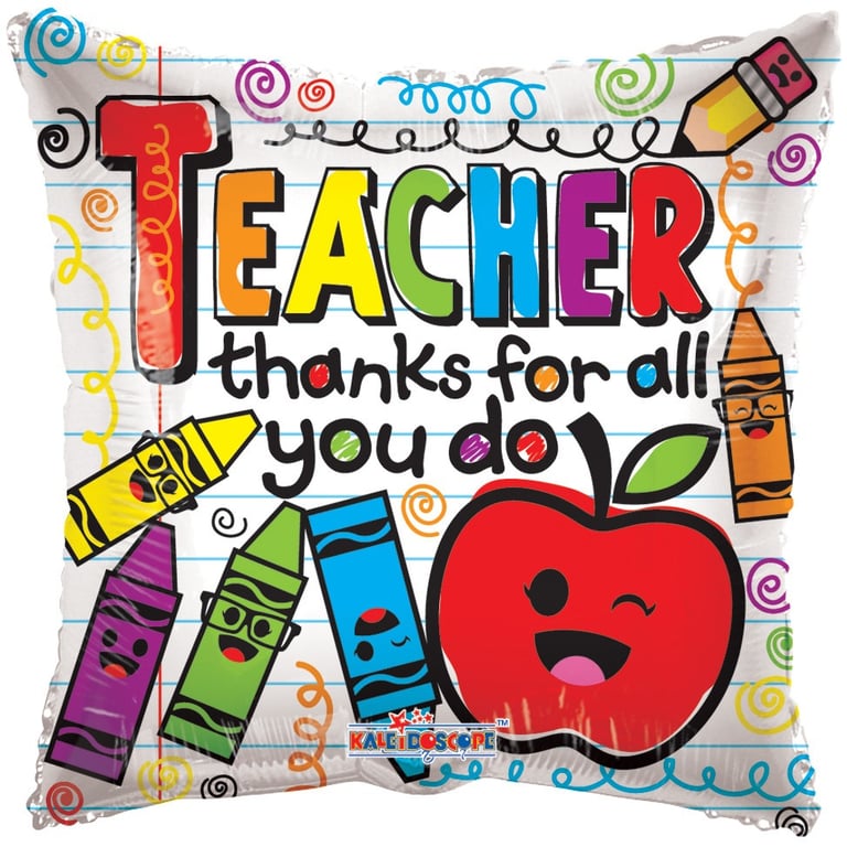 Teacher Thanks For All You Do 18 Inch Appreciation Banner - Classroom Decoration and Educational Gift Idea