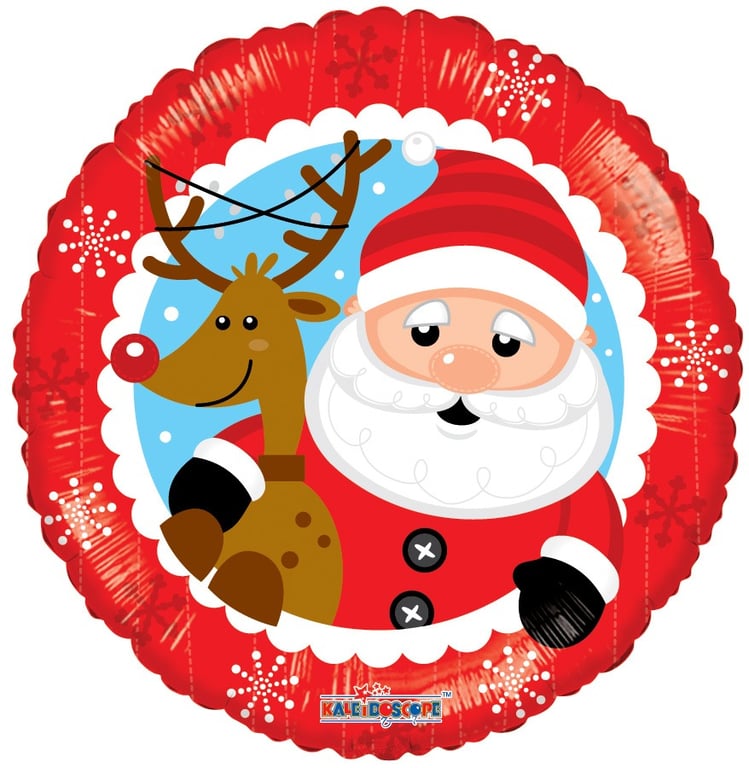 Santa Reindeer Balloon - Festive Holiday Decoration for Christmas Party Supplies