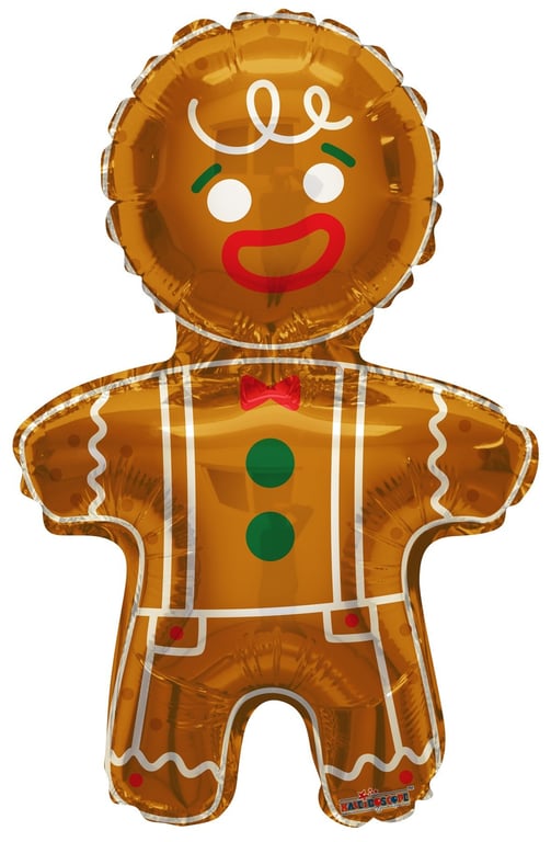 36 Inch Christmas Gingerbread Man Holiday Balloon - Festive Decorations