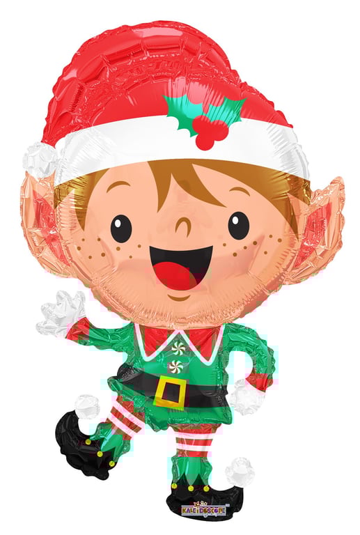 36 Inch Cute Elf Balloon - Festive Holiday Party Decoration