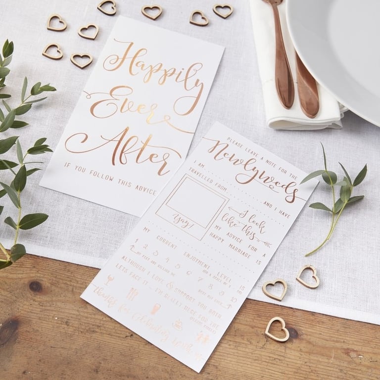 Rose Gold Foiled Advice Cards - Personalized Home Decor & Fashion Accessories