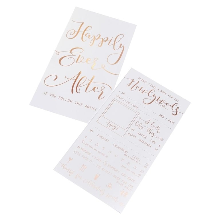 Rose Gold Foiled Advice Cards - Personalized Home Decor & Fashion Accessories