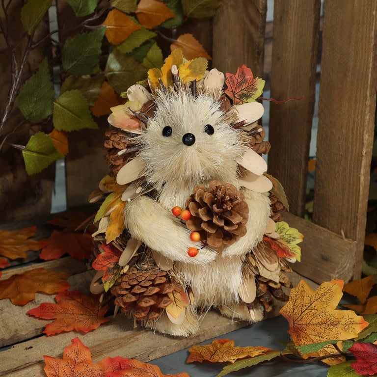 Autumn Hedgehog Wall Decoration - Indoor Plant Holder & Fall Home Decor