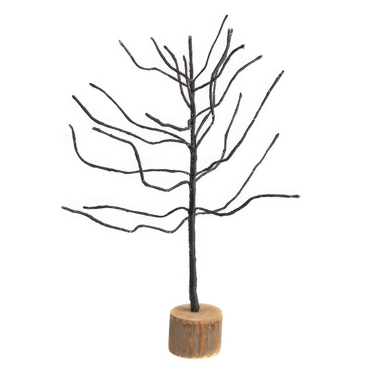Felt Twiggy Tree Ornament on Wooden Base, 40cm Festive Home Decor Decoration