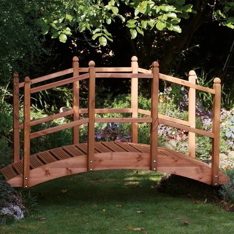 Oriental Garden Bridge - Small Outdoor Decor for Home and Patio Pathway Decoration