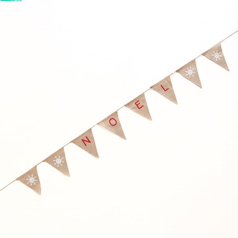 Hessian Noel Christmas Bunting - Festive Holiday Decorations for Home