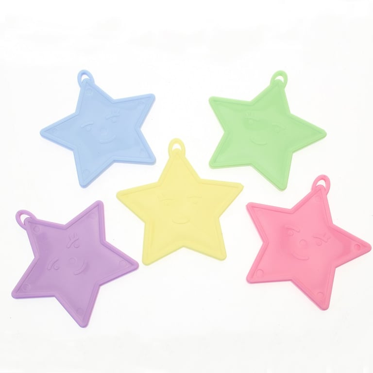 Pastel Star Shape Weights - 50-Piece Set for Home Decor and Crafting Projects