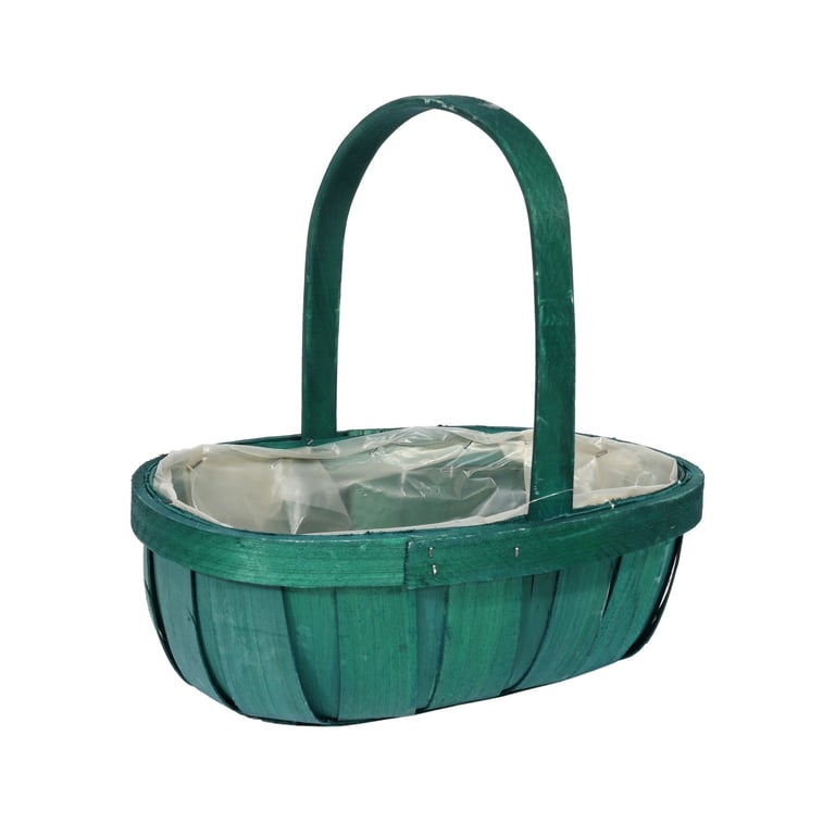 Dark Green Softwood 30cm Trug - Garden Utility Bin and Outdoor Plant Holder