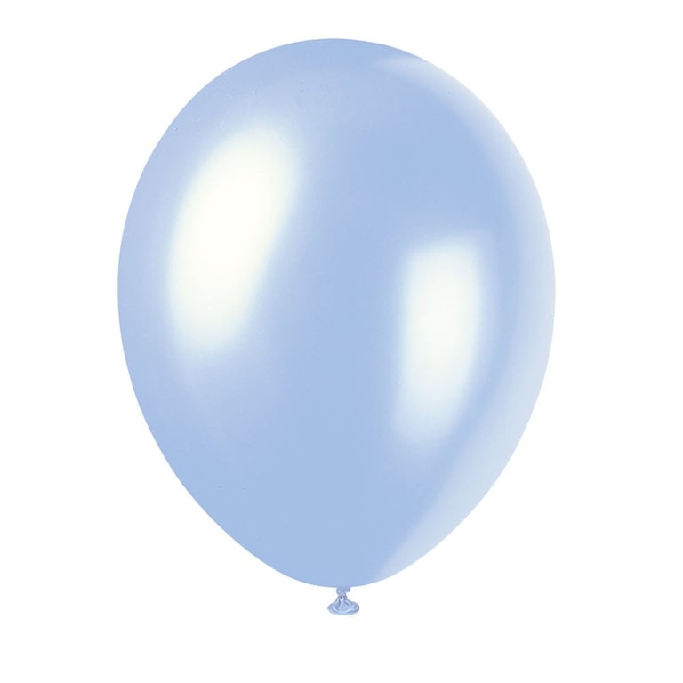 Light Blue Pearlised Party Balloons - 8 Pack Home Decor Decoration Kit