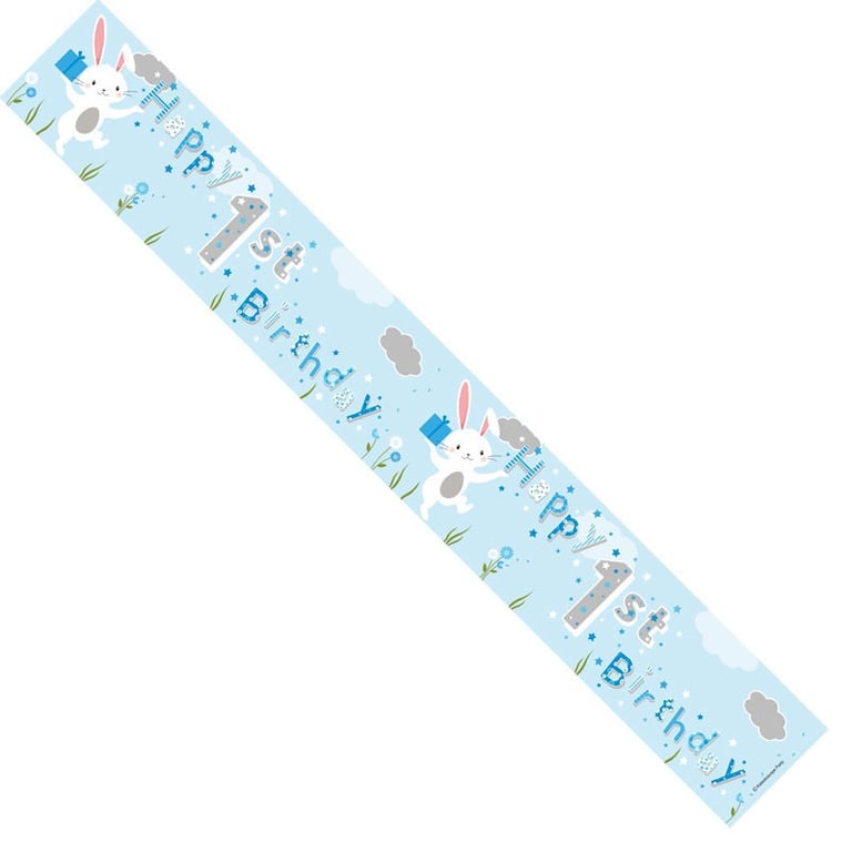 Male 1st Birthday Banner Pack - 12 Count First Birthday Party Decorations