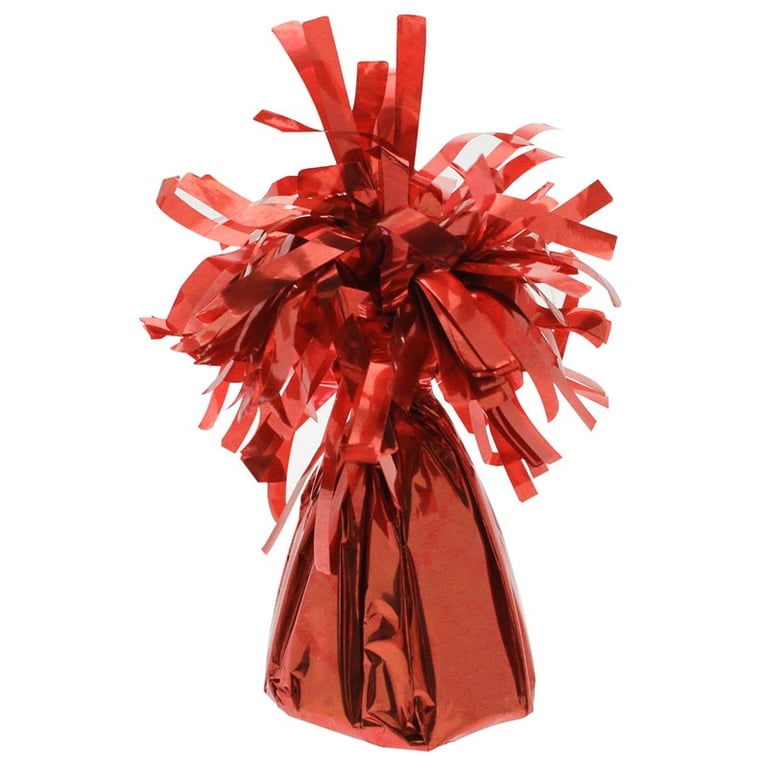 Red Foil Balloon Weights - 12 Piece Set for Party and Home Decor Supplies
