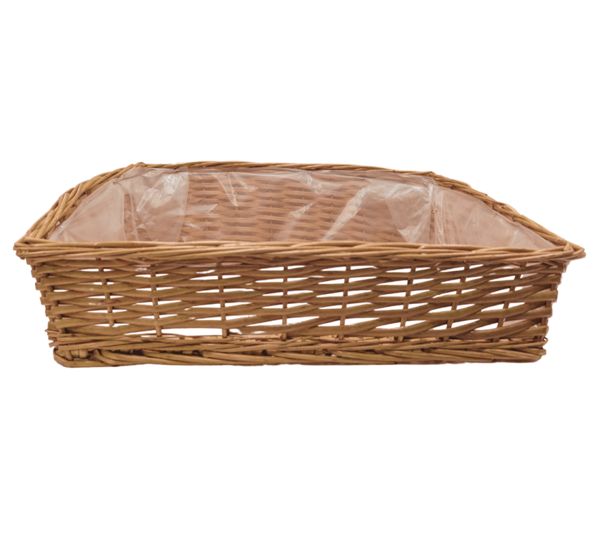 Large Rectangle Sloped Display Basket 60cm - Home Organization Storage Bin for Kitchen