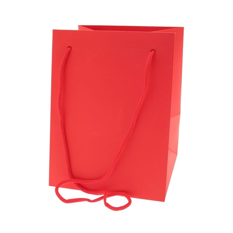 Red Hand Tie Bag - Handcrafted Decorative Shopping Bag for Home Decor and Party Favor Use