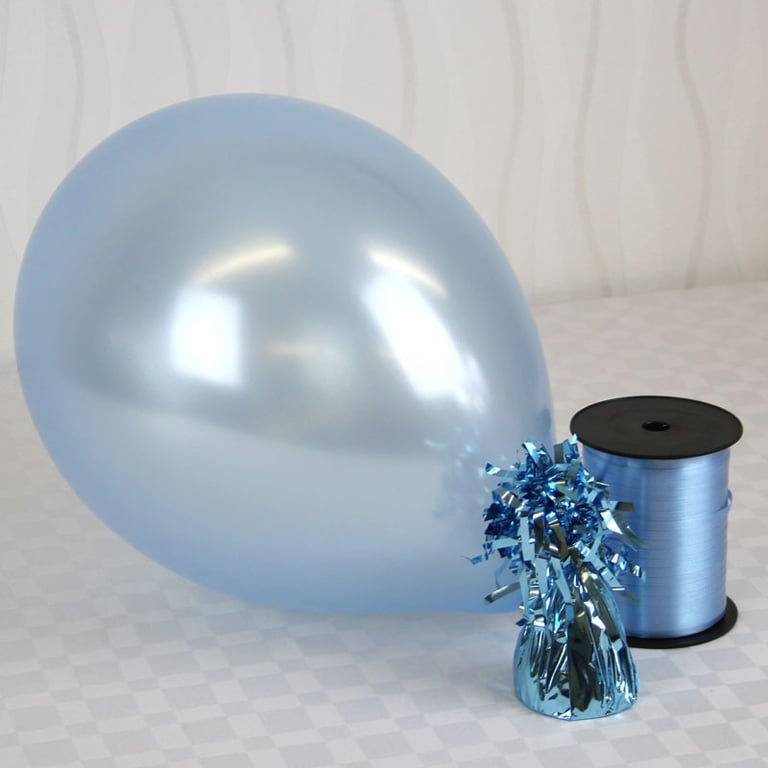 Pearlized Blue Balloons - Festive Event Decorations