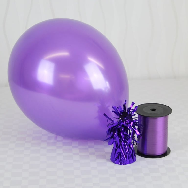 Metallic Purple Balloons - Elegant Party Decorations & Homeware Accents