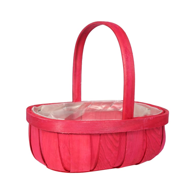 Red Softwood Trug - 30cm Outdoor Storage Bin for Home Organization and Garden Use