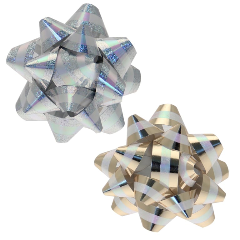Silver and Gold Sparkle Mix Bows - Add Elegant Touch to Home Decor & Fashion