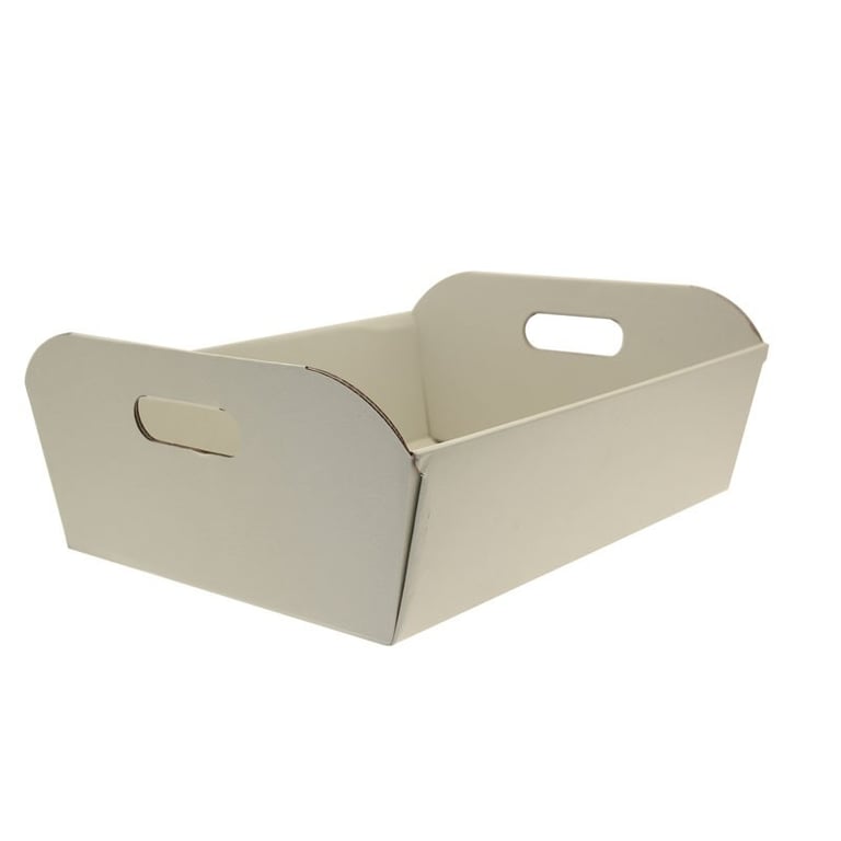Small Cream Hamper Box - 34.5cm Gift Home Storage Container