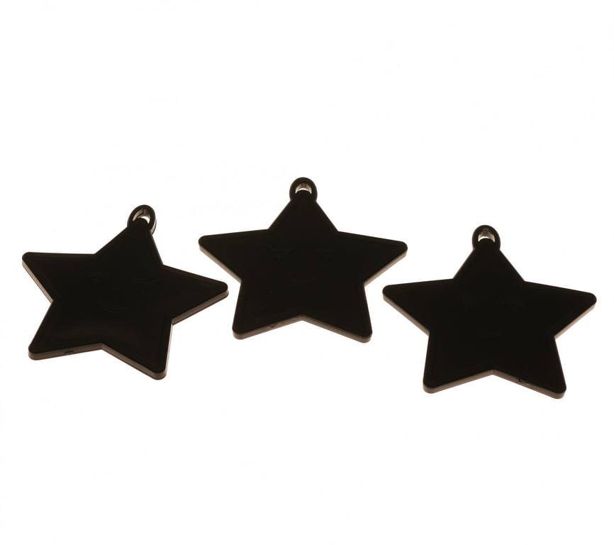 Black Star Shape Weights (x50) - Home Fitness Equipment Set for Weight Lifting and Strength Training