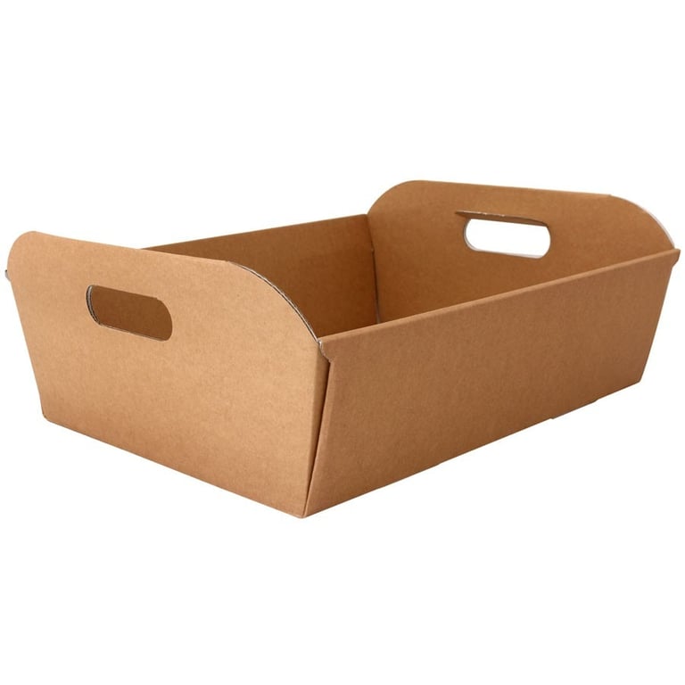 Natural Kraft Hamper Box 44cm - Eco Friendly Home Organization Gift Storage Solution