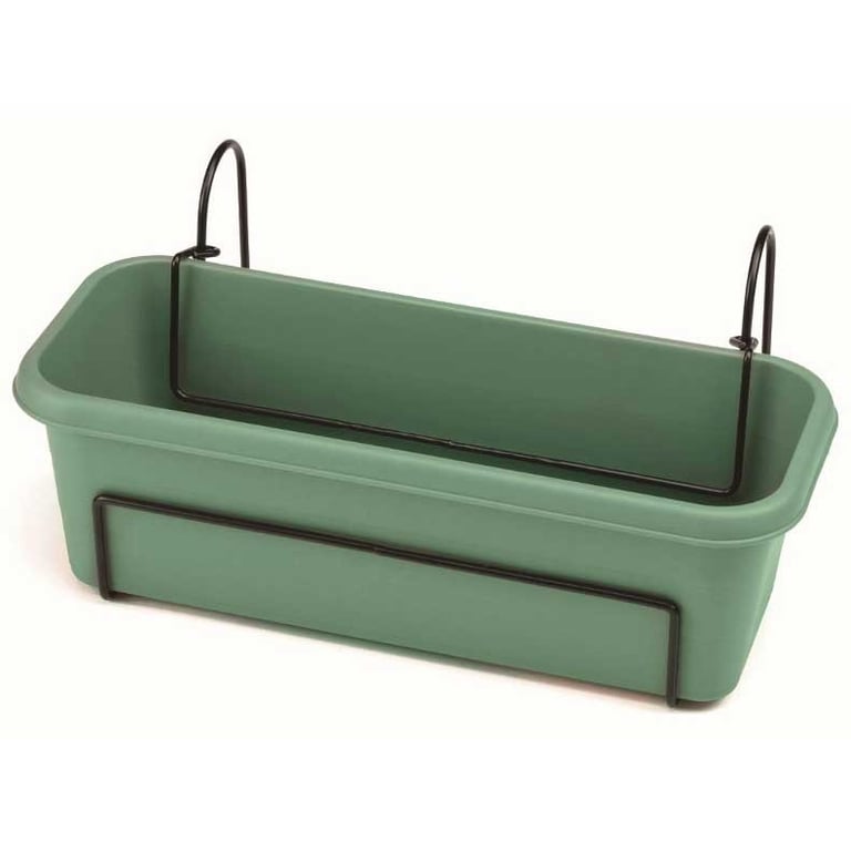 Stewart 60cm Balcony Trough Set - Green Garden Planter System for Outdoor Home Decor