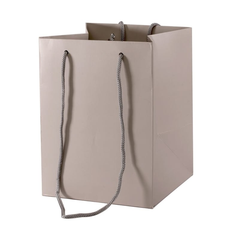 Dove Grey Hand Tie Bag - Elegant Home Decor Gift Wrapping Bag