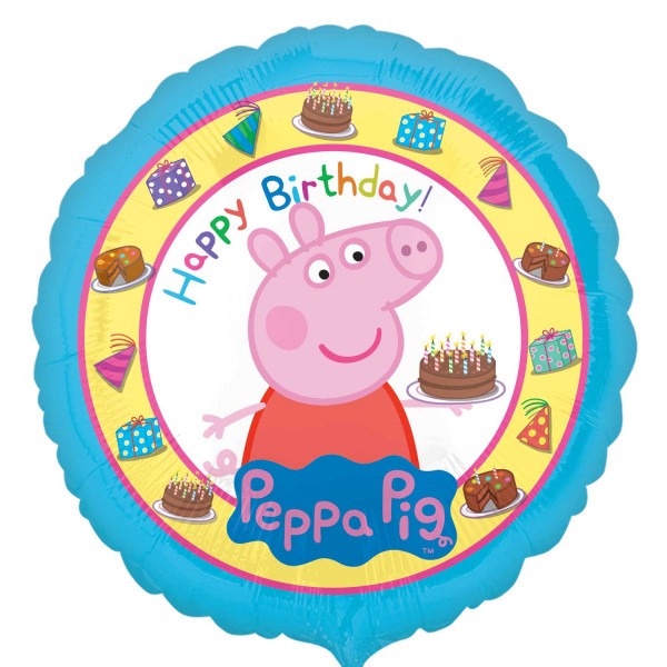 Peppa Pig Happy Birthday Balloons - Kids Party Decorations and Supplies