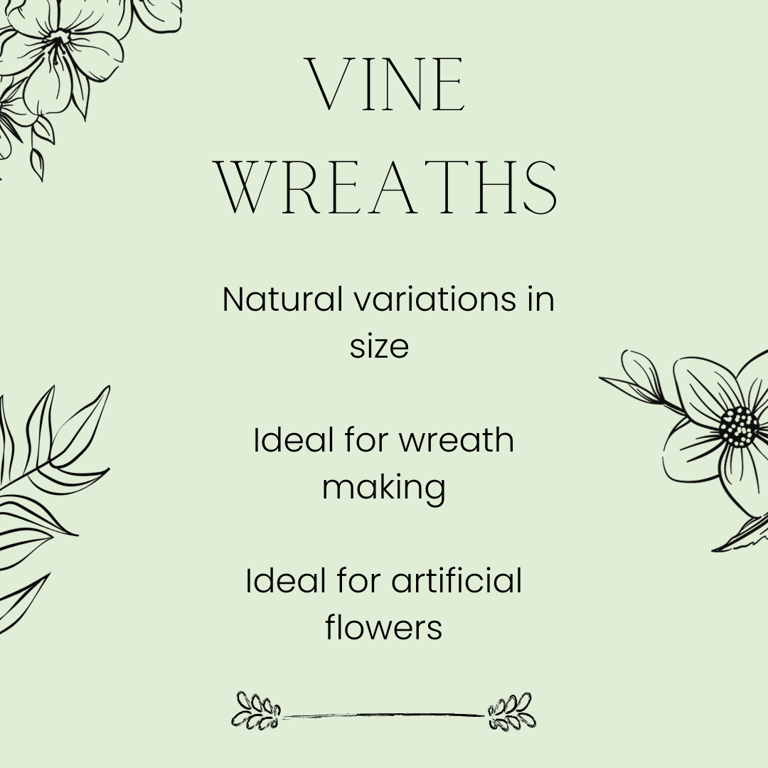 20cm Natural Vine Wreath - Rustic Garden Decoration for Home and Outdoor