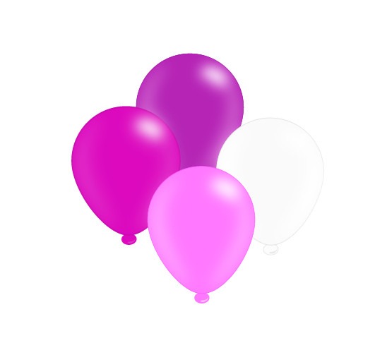 Pink Latex Balloons - 8 Mixed Color Pack for Home Decorations and Parties