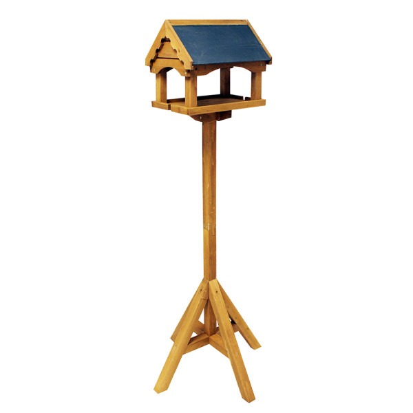 Natural Slate House Bird Table - Outdoor Feeding Station for Home and Garden