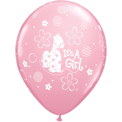 Its A Girl Latex Balloon Pack (6) - Children s Party Supplies