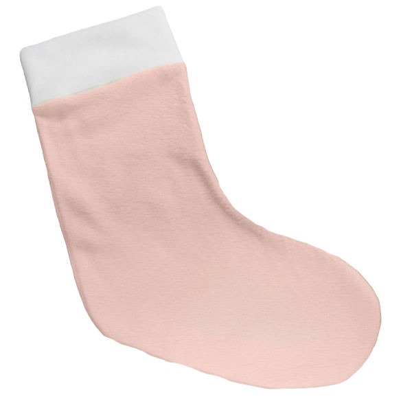 Pink Fleece Personalizable Christmas Stocking - Custom Home Decor Holiday Gift