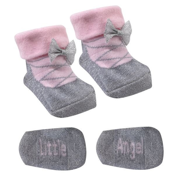 Baby Ballerina Socks Set - Newborn to 12 Months, Ballet Dance Socks in Organza Gift Bag